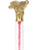 Color Crystal Elegance Brass Alligator Cane with Invisible Acrylic Shaft Options