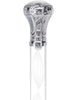 Crystal Elegance Chrome Knob Cane with Invisible Acrylic Shaft Options