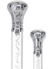 Crystal Elegance Chrome Knob Cane with Invisible Acrylic Shaft Options