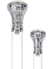 Crystal Elegance Chrome Knob Cane with Invisible Acrylic Shaft Options