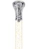 Crystal Elegance Chrome Knob Cane with Invisible Acrylic Shaft Options