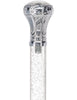 Crystal Elegance Chrome Knob Cane with Invisible Acrylic Shaft Options