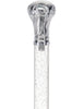 Crystal Elegance Chrome Knob Cane with Invisible Acrylic Shaft Options