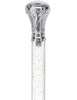 Crystal Elegance Chrome Knob Cane with Invisible Acrylic Shaft Options