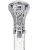 Crystal Elegance Chrome Knob Cane with Invisible Acrylic Shaft Options