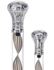 Crystal Elegance Chrome Knob Cane with Invisible Acrylic Shaft Options