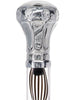 Crystal Elegance Chrome Knob Cane with Invisible Acrylic Shaft Options