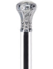 Crystal Elegance Chrome Knob Cane with Invisible Acrylic Shaft Options