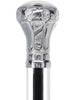 Crystal Elegance Chrome Knob Cane with Invisible Acrylic Shaft Options