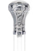 Crystal Elegance Chrome Knob Cane with Invisible Acrylic Shaft Options