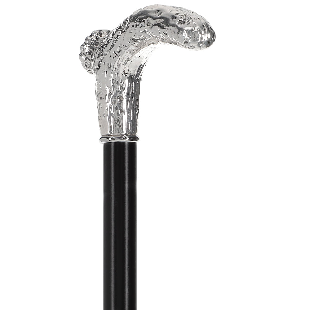 Italian Luxury 925r Silver Stag Horn Cane - Beechwood Shaf