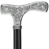 Italian Import: Silver 925r Embossed Fritz Handle Cane