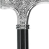Silver 925r Embossed Fritz Handle With Black Beechwood Shaft