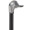 Italian Luxury Silver 925 Duck Walking Stick: Elegant Design