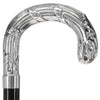 Italian Luxury Silver 925 Ribbed Intricate Design Walking Cane