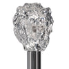 Italian Luxury: Majestic Lion Head Walking Stick, 925r Silver