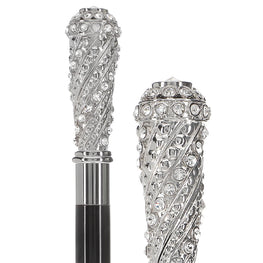 Elegant Walking Sticks - Swarovski Crystal Encrusted Knob