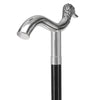 Scratch and Dent Silver 925r Duck Head Fritz Handle Walking Cane with Black Beechwood Shaft and Collar V2128