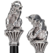Italian Luxury: Cat with Yarn Stick, Crafted in 925r Silver