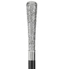 Scratch and Dent Silver 925r Vine Covered Elongated Knob Walking Stick with Black Beechwood Shaft V2115