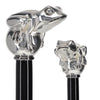 Italian Luxury Silver 925 Frog Walking Stick: Elegant Design