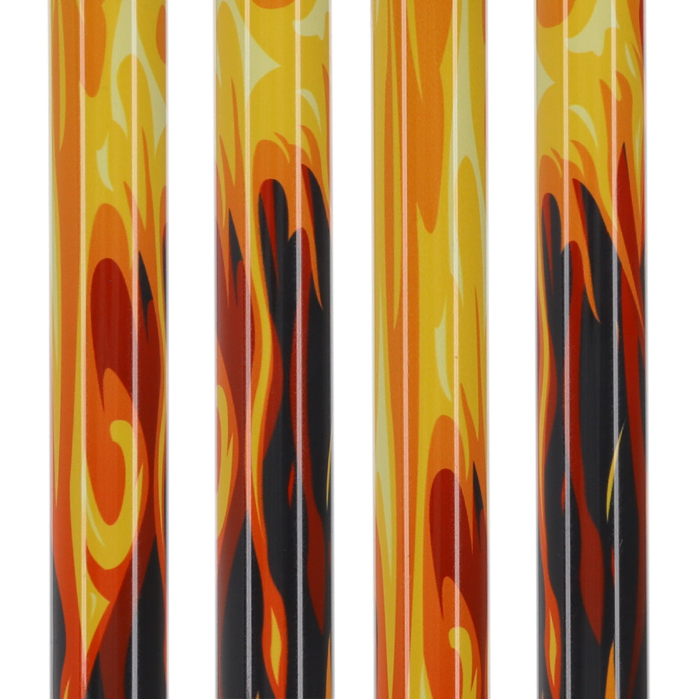 Silver 925r Skull Walking Stick With Swarovski Crystal Eyes Flame Shaft