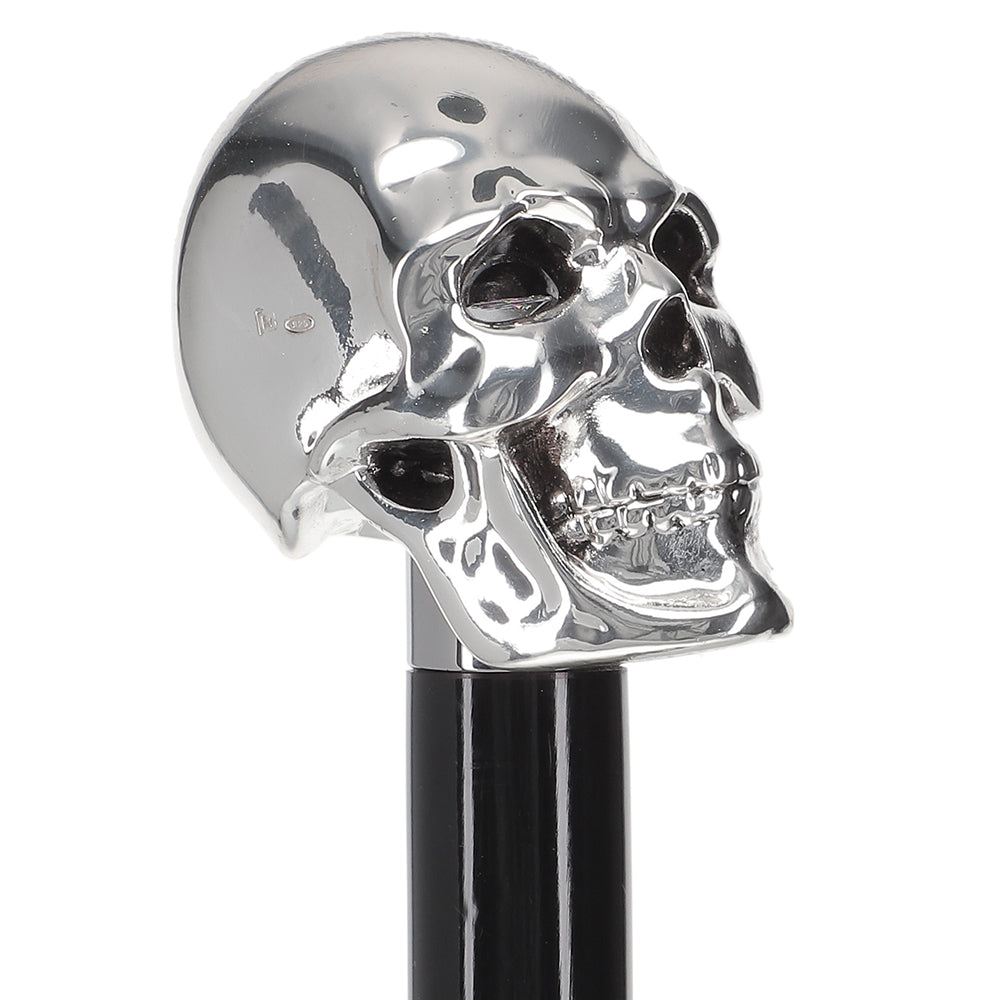 Italian Import: 925r Silver Skull Luxury Walking Stick