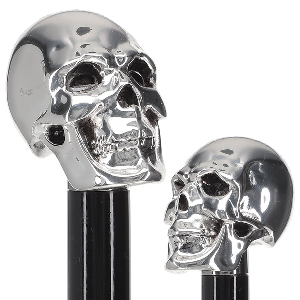 Italian Import: 925r Silver Skull Luxury Walking Stick