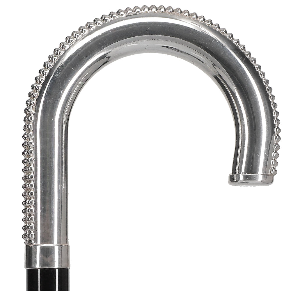 Italian Luxury: 'Lustrous Tourist' Cane, Crafted in 925r Silver