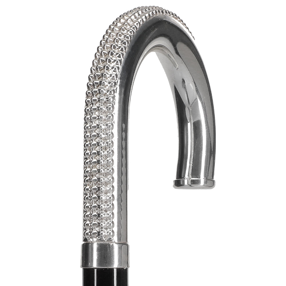 Italian Luxury: 'Lustrous Tourist' Cane, Crafted in 925r Silver