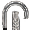 Italian Luxury: 'Lustrous Tourist' Cane, Crafted in 925r Silver