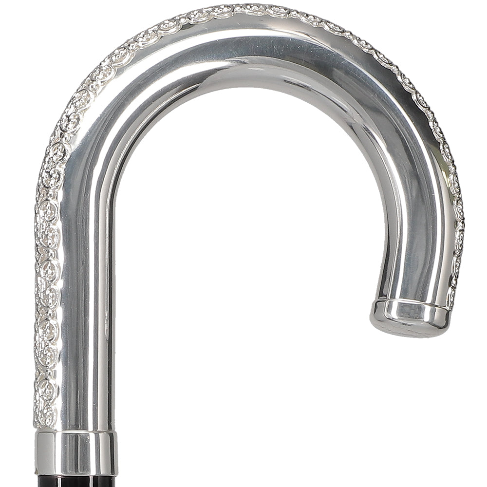 Italian Luxury: 'Tranquil Tourist' Cane, Crafted in 925r Silver