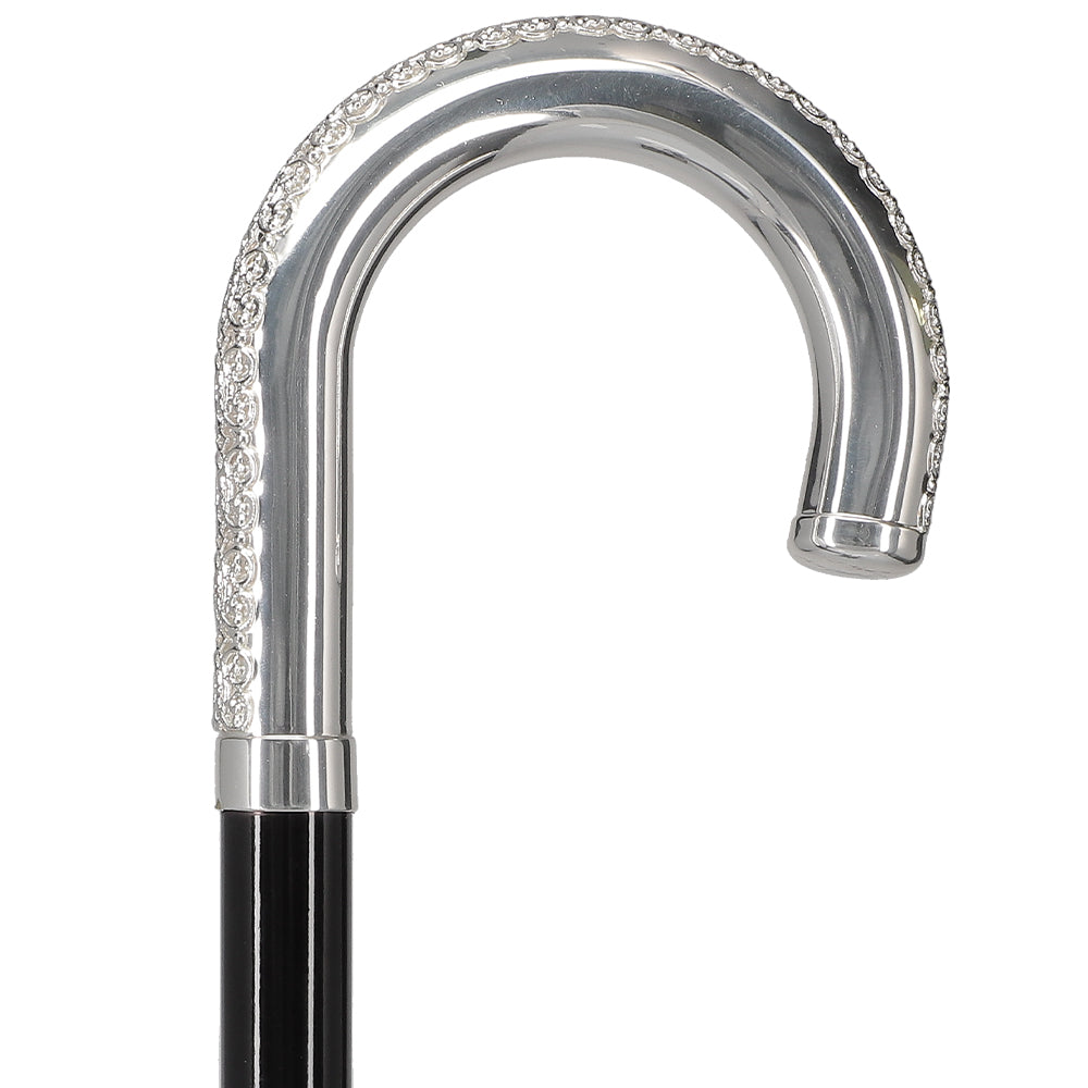 Italian Luxury: 'Tranquil Tourist' Cane, Crafted in 925r Silver