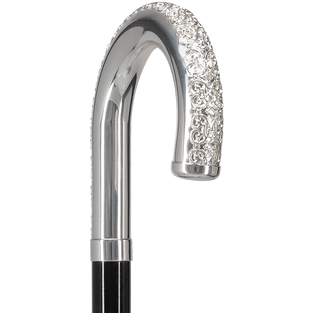 Italian Luxury: 'Tranquil Tourist' Cane, Crafted in 925r Silver