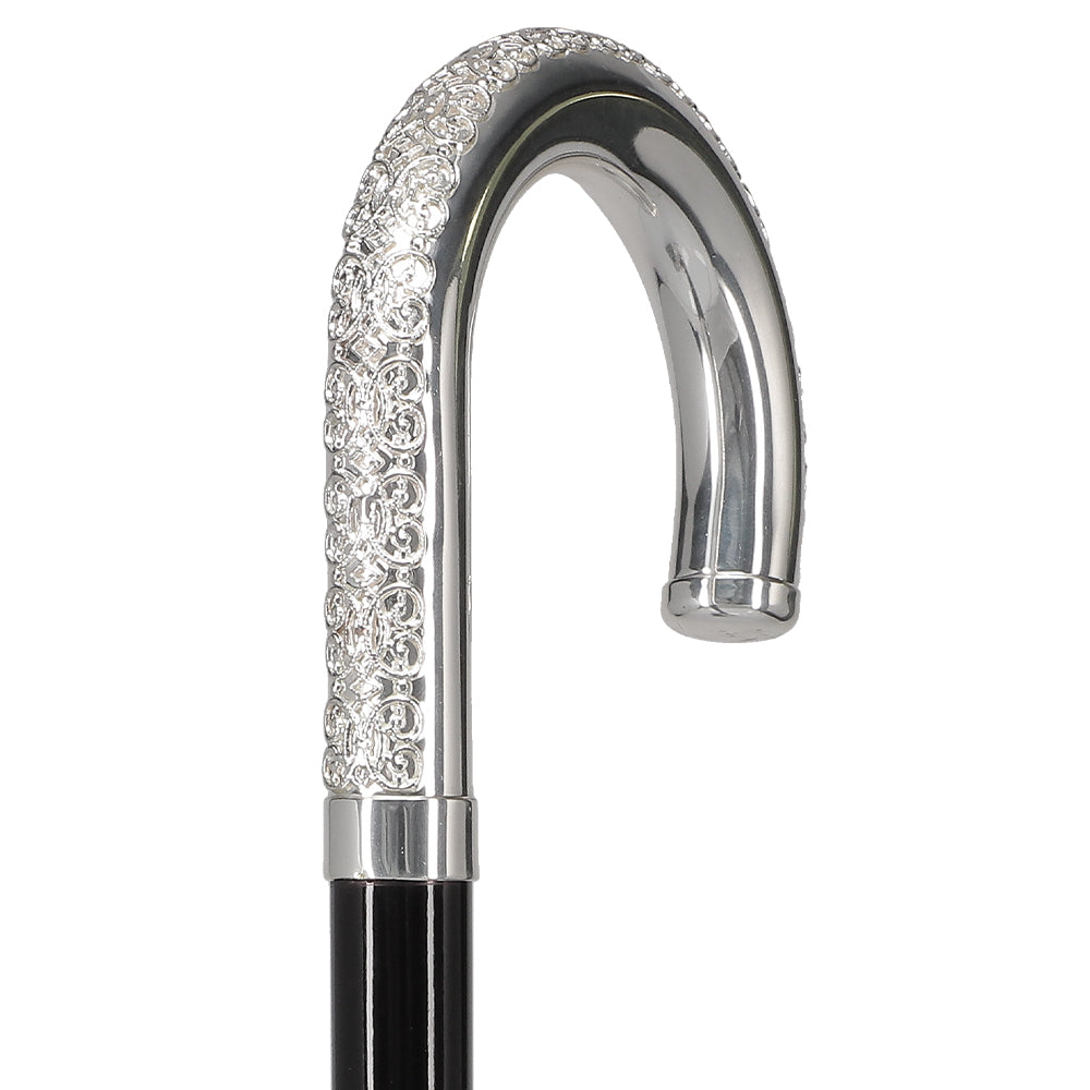 Italian Luxury: 'Tranquil Tourist' Cane, Crafted in 925r Silver