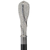 Scratch and Dent Silver 925r with Swarovski Elements Walking Cane w/ Black Beechwood Shaft V2133