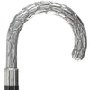 Italian Luxury: Embossed Tourist Cane, Crafted in 925r Silver