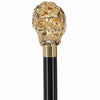 Italian Luxury: Skull with Roses Cane, 24K Gold Plated