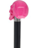 Pink Skull Walking Stick with Beech Wood Shaft