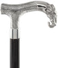 Titan of the Elephants Nickel Plated Fritz Handle Cane w/ Custom Shaft & Collar