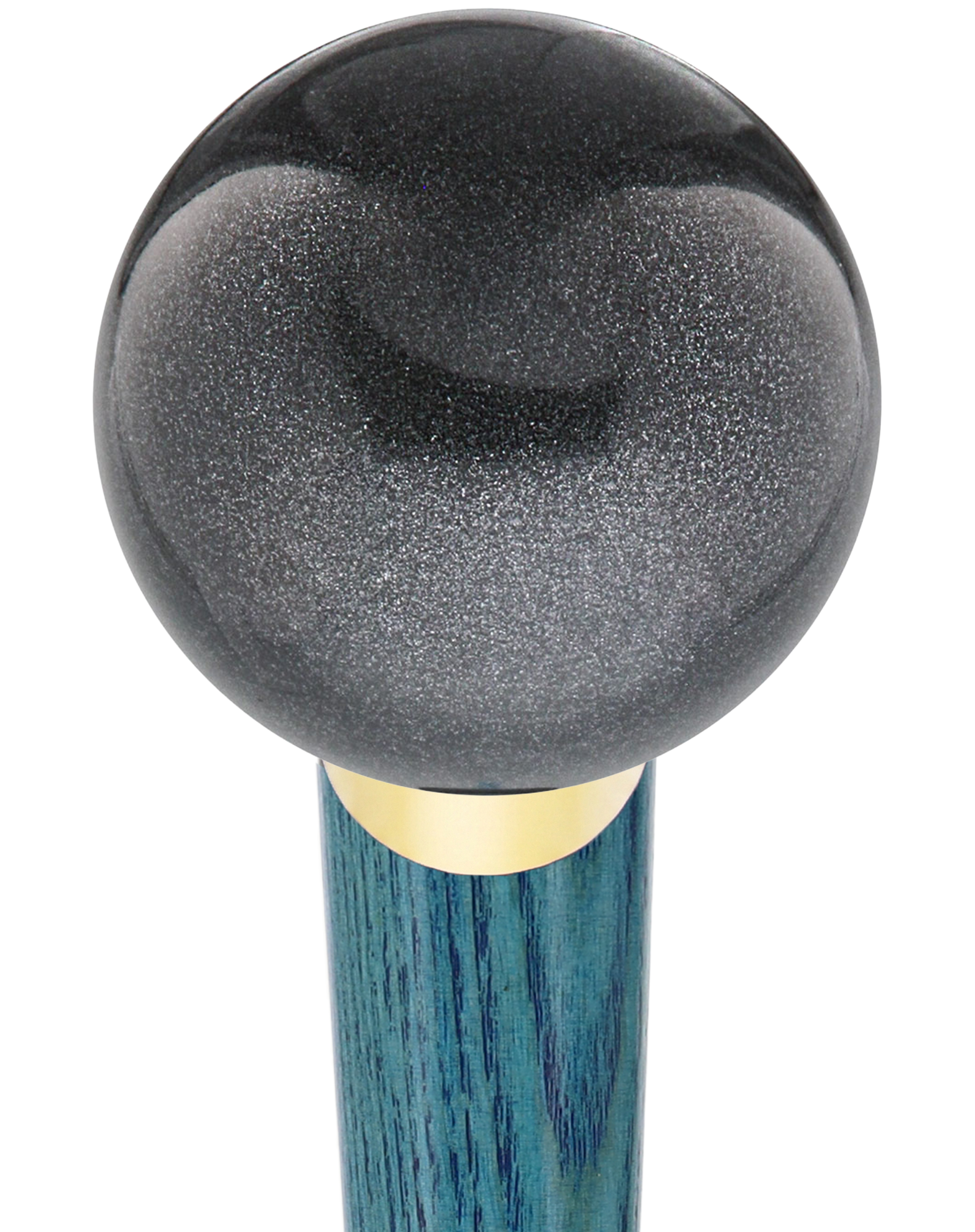 Carbon Graphite Round Knob Cane w/ Custom Color Ash Shaft & Collar