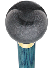 Carbon Graphite Round Knob Cane w/ Custom Color Ash Shaft & Collar