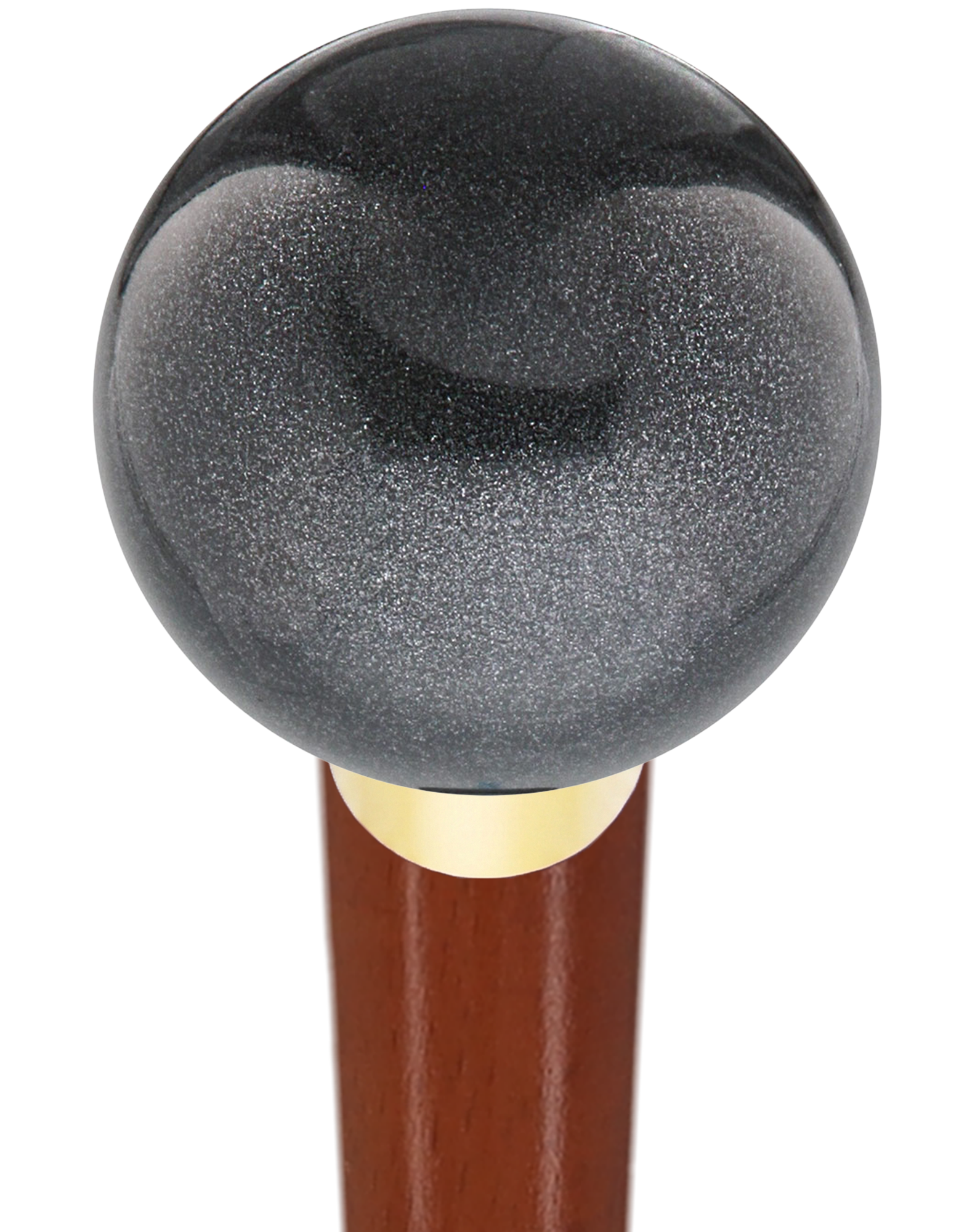 Carbon Graphite Knob Cane - Personalize Wood Shaft & Collar