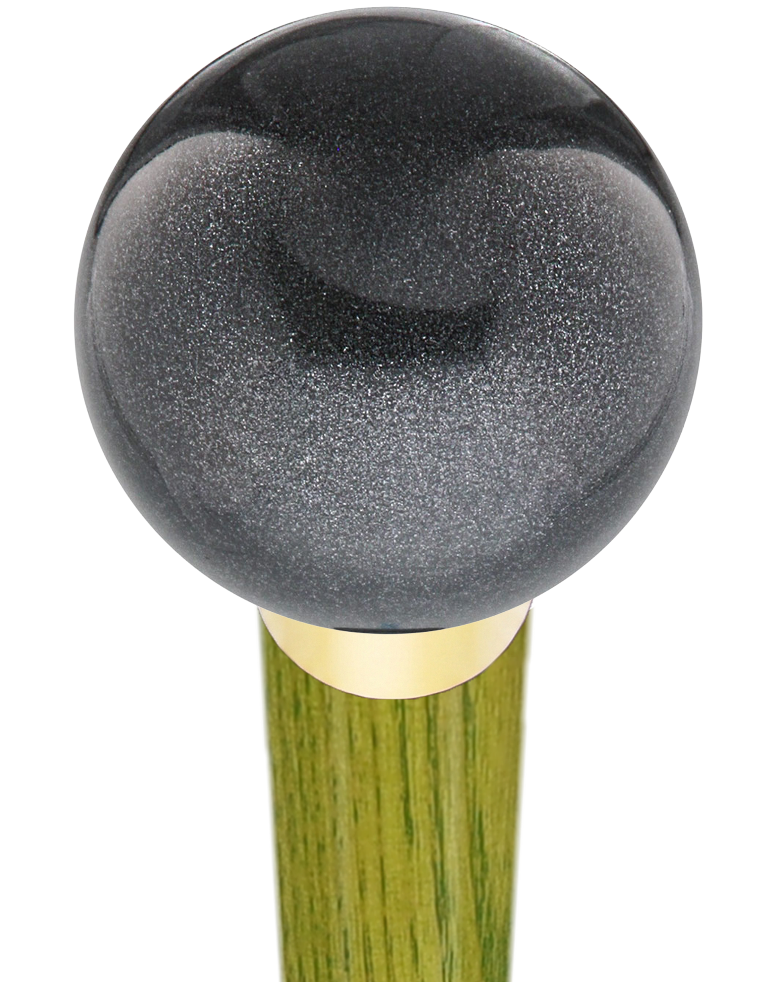 Carbon Graphite Round Knob Cane w/ Custom Color Ash Shaft & Collar