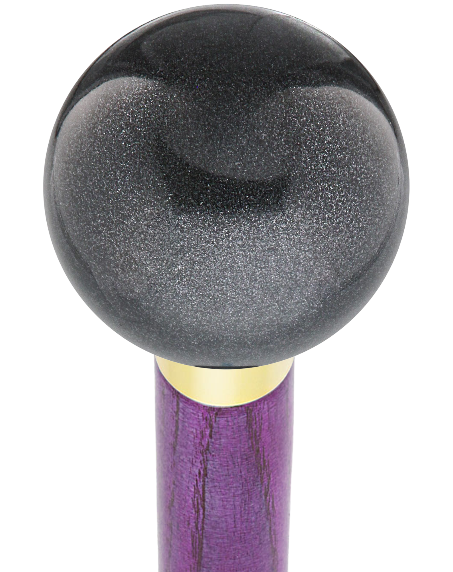 Carbon Graphite Round Knob Cane w/ Custom Color Ash Shaft & Collar