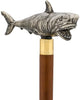 Tiger Shark Handle Cane w/ Custom Shaft & Collar