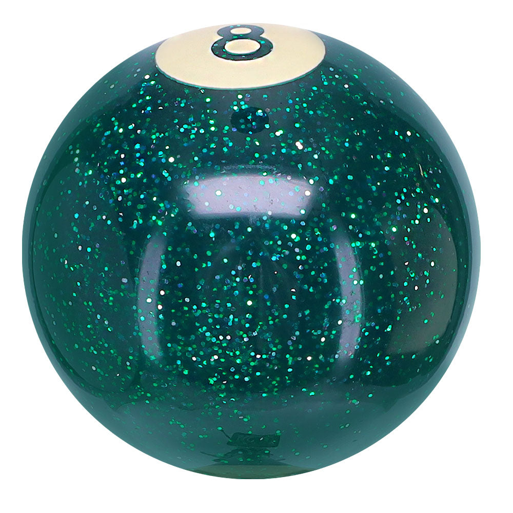 Green Sparkle 8 Ball Shift Knob Cane w/ Custom Color Ash Shaft & Collar