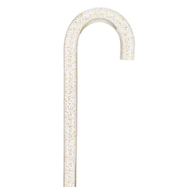Golden Shimmer Cane: Gold Sparkles in Invisible Clear Shaft