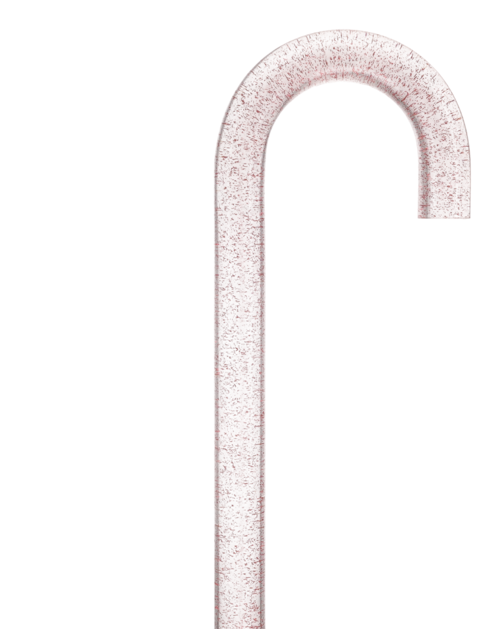 Rosé Shimmer Sparkle Cane: Pink Sparkles in Invisible Clear Shaft