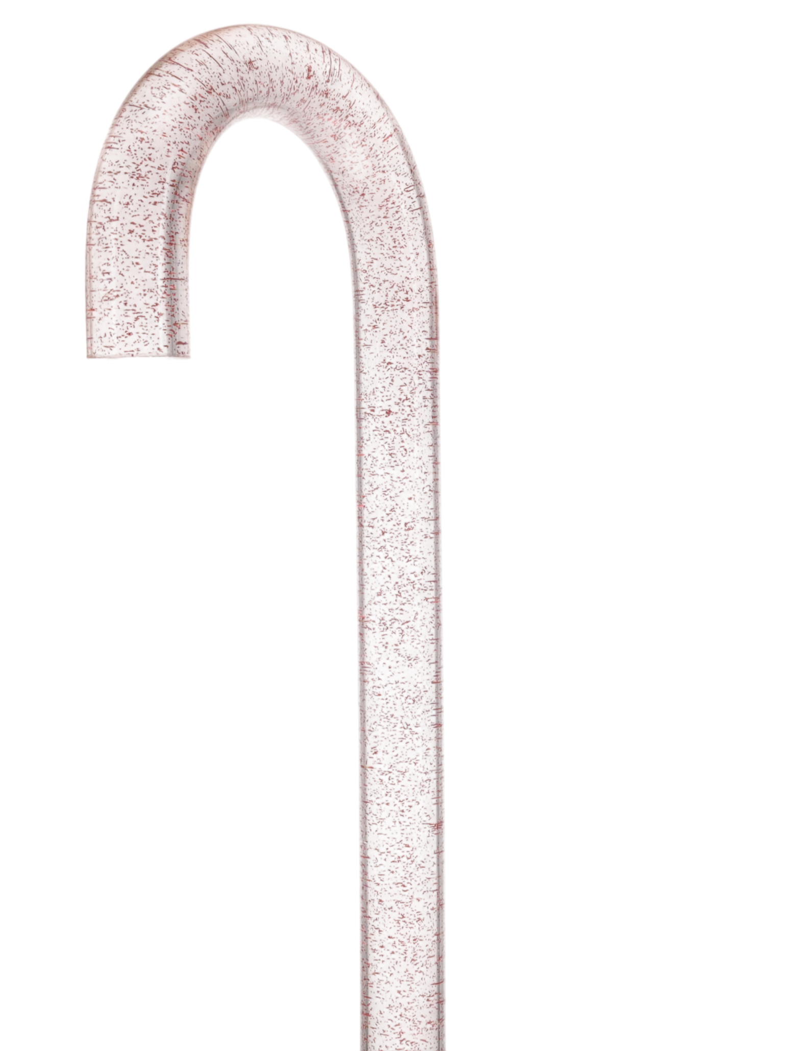 Rosé Shimmer Sparkle Cane: Pink Sparkles in Invisible Clear Shaft